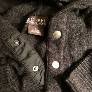 Michael By Michael Kora soft wool sweater 1/4 open